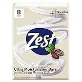Zest Bar Soap - 8 Bars - Enriched With Cocoa Butter And Shea for Ultra Moisturizing Cleansing - Leaves Your Body Feeling Silky Smooth And Deeply Moisturized