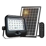 Bowite Solar Flood Light with Motion Sensor and Remote Control, 3 Color Temperature Adjustable, IP65 Waterproof, Outdoor Security Light for Yard, Patio, Garage