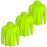 Safety High Visibility Shirts for Men, Construction Shirts for Men, Camisas De Trabajo para Hombre Construccion (Large, Yellow (3pk))