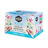 Clever Non-Alcoholic Mixed Pack Mocktails, Low Calories - Non-Alcoholic Beverage Replacement, Mixer, Non-Alcoholic Cocktails - Pack of 12 (12 oz)