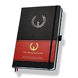 The Phoenix Journal - Best Daily Goal Planner, Organizer, & Calendar for Goal Setting, Gratitude, Happiness, & Productivity - Vision Board & Habit Tracking - 12 Weeks, Undated, Hardcover - Black