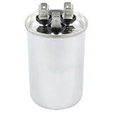 NTE Electronics MRRC440V5/40 Series MRRC Dual Round Motor Run AC Electrolytic Capacitor, Round Aluminum Case, 5/40 µF Capacitance, 5% Tolerance, 440V