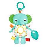 Bright Starts Huggin’ Lights Musical Light Up Toy for Stroller and On-The-Go - Elephant - Unisex, Newborn +