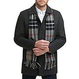 Dockers Men's Weston Wool Blend Coat with Scarf (Regular and Big & Tall), Charcoal, Small