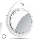 Air Tracker Tag, Bluetooth Tracker Work with Apple Find My (iOS Only), 100dB+ Sound, Smart Tag with Keychain/Lanyard, Item Finder for Luggage/Key/Suitcase, Global Tracking, Replaceable Battery, White