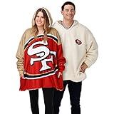 FOCO NFL San Francisco 49ers Unisex Reversible Oversized Sherpa Hoodie Sweatshirt Colorblock HoodeezReversible Oversized Sherpa Hoodie Sweatshirt Colorblock Hoodeez, Colorblock, One Size