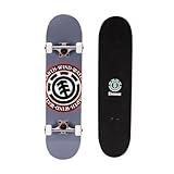 Element Icon Gray Skateboard 31" x 7.75" Complete Popsicle Board for Kids Teens Boys Girls Adults, Weight Limit 220 lbs.