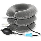 EverRelief Cervical Traction Device - Inflatable & Adjustable Neck Traction Pillow for Instant Neck Decompression - US Owned & FSA Eligible Neck Stretcher Support Brace for Home Use