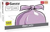 Sassy 250 Count Disposable Diaper Sacks, Lavender Scented, Easy-To-Tie, Diaper Disposal or Pet Waste Bags