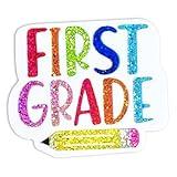 Mintolex Colorful Teacher Pin Glitter Graduation Lapel Brooch Pins Cute Teacher Appreciation Gifts for Clothes Backpacks Hats Accessories, First Grade