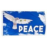 Cayyon Stand For Peace American Flag Pray For World Peace United States Flag Banner Outdoor Indoor Decoration Flag 3x5Feet Double Stitched Polyester with Brass Grommets (Blue)