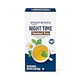 Amazon Grocery, Night Time Herbal Tea, Caffein Free, 1.1 Oz, 20 Ct (Previously Happy Belly, Packaging May Vary)
