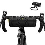 ROCKBROS Bike Handlebar Bag Small Bicycle Handle Bar Bag Handy Front Bike Bags Handlebar Storage Pouch Pack with Shoulder Strap Little Mountain Road Bike Barrel Bag