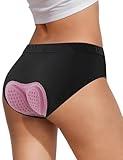 MeiXiu Women's Cycling Underwear 4D Padded Bike Shorts Lightweight Biking Bicycle Briefs with Padding Shock Absorbing Comfortable Black