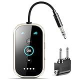 Ultra Xmagpot Bluetooth 5.4 Transmitter Receiver - CNC Aluminum & Ceramic Glass | Dual Link for 2 AirPods/Headphones | aptX Adaptive/HD Audio | Wireless Transmitter for Airplane/TV/Car/Gym