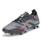 adidas Unisex Predator League Firm Multi Ground Sneaker, Black/Grey/Lucid Red, 10 US Men