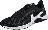 Nike Men's Cross Training Sneaker, Black White Metallic Silver, 12