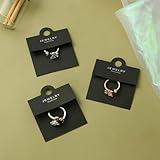 50 Pcs Ring Display Accessory Packaging Cards,Ring Hanging Cards Holder Necklace Paper Tags Bracelet Display Cards for Accessory Beading Making,Jewelry Making Display and Packaging Supplies,Black