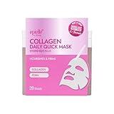 Epielle Collagen Face Mask Korean Sheet Masks for Face - Anti Aging Facial Mask Hyaluronic Acid, Korean Skincare Face Masks Skin Care Women Hydrating Plumping 20 Pack