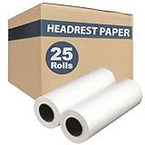 ScripHessco Headrest Paper Rolls, 25-Pack - 8.5" x 225' - Economy Smooth 13 Pound Paper - Disposable Face Cradle Surface Paper Spool for Medical, Exam and Chiropractic Tables