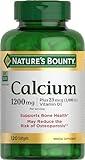 Nature's Bounty Calcium Carbonate & Vitamin D, Supports Immune Health & Bone Health, 1200mg Calcium & 1000IU Vitamin D3, 120 Softgels