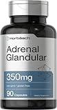 Horbäach Raw Adrenal Glandular | 350 mg | 90 Capsules | Non-GMO, Gluten Free Supplement