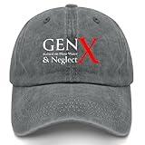 Gen X Hat for Men Classic Washed Distressed Baseball Caps Light Grey
