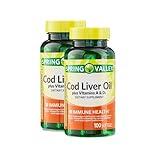 Unique Bundle Store Cod Liver Oil Plus Vitamins A & D3, 100 Softgels - Dietary Supplement (Pack of 2)