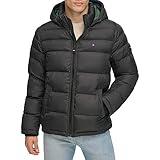 Tommy Hilfiger Men's Classic Hooded Puffer Jacket (Standard and Big & Tall), Black, XL