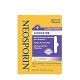 Neosporin + Lidocaine First Aid Antibiotic Ointment, Maximum Strength & Fast-Acting Topical Pain Reliever, 24-Hour Infection Protection That Numbs Away The Pain, Bacitracin Zinc, 0.5 oz