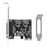 PCIE to DB25 LPT Parallel Port Expansion Card with Low Bracket, PCI Parallel Port Converter Adapter Controller for Printers, Programmers, Scanners, Support DOS, 8/7 /