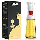 FLAIROSOL OLIVIA Oil Sprayer for Cooking, 200ml Glass Olive Oil Sprayer, Continuous Cooking Spray Bottle with Portion Control, Olive Oil Dispenser for Kitchen, Air Fryer, Salad, BBQ (Golden Leaves)