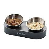 PETKIT Raised Dog Cat Food Bowl 304 Stainless Steel, Elevated Pet Food and Water Bowl Dishes, Elevated Cat Bowls, Non-Slip Tilted Cat Bowl No Spill