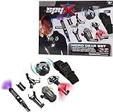 SpyX / Micro Gear Set - 4 Real Spy Toys Kit + Adjustable Belt for Spy Kids Role Play. Junior Secret Agent / Detective / Ninja Toy Gadgets Set for Boys & Girls