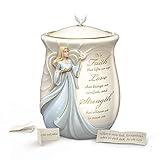 The Bradford Exchange A Year of Inspirations Religious Heirloom Porcelain Comfort Jar Featuring 22K Gold Accents with 365 Slips of Paper Each with Their Own Unique Inspirational Message