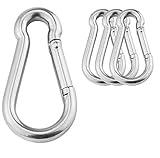 3.1 Inch M8 Steel Spring Snap Hook, Holds to 396lb/180kg (Max) for Gym,Exercise Machine, Heavy Duty Clip Keychainr, Set of 4