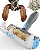 Triton Pet Hair Remover w/Fur Trapping Compartment - Easy to Use Pet Hair Removal Tool - Cat & Dog Hair Remover for Couch, Furniture, Clothes, Bedding, Car - Reusable Lint Roller