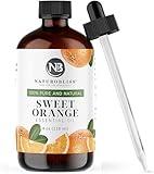 NaturoBliss 100% Pure & Natural Sweet Orange Essential Oil Therapeutic Grade Premium Quality Oil with Glass Dropper - Huge 4 fl. Oz - Perfect for Aromatherapy and Relaxation