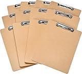 Amazon Basics Hardboard Office Clipboard, 12-Pack, Brown
