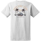 JOES SURF SHOP Men's Early Bird Logo Heavyweight Tees-L-White/c