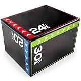 BalanceFrom Jumping Plyo Exercise Box 3 in 1 Home Gym Workout 60 Lbs, Multicolor
