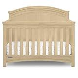 Delta Children Simmons Kids SlumberTime Emma 4-in-1 Convertible Baby Crib N More - Greenguard Gold Certified, Natural Sandstone