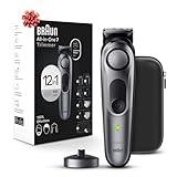 Braun All-in-One Style Kit Series 7 7440, Holiday Gifts for Men, Shaving Kit with 12-in-1 Trimmer for Beard, Body, Manscaping, Hair Clippers & More