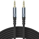 CLAVOOP AUX Cable 10ft, 3.5mm Audio Cable Long Aux Cord Male to Male 10 Feet Auxiliary Headphone Stereo TRS 1/8 Jack Hi-Fi Sound Compatible with Car TV Laptop Smartphone Tablet