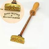 Custom Logo Wood Branding Iron, Leather Iron Stamp,Wood Iron/Wedding Gift,Handcrafted by Design (1"x1")