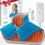 Heating Pad for Neck and Shoulders, Gifts for Women, Men, Mom, Dad, Christmas, Birthday, Mothers Day, Fathers Day - Weighted Neck Heating Pad for Pain Relief, 6 Heat Setting 2H Auto-Off Home Office