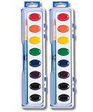 Mr. Pen- Washable Watercolors, 2 Pack, 8 Colors with Paint Brush, Watercolor Paint Set, Water Color Painting Kids, Watercolors for Kids and Adults, Back to School Supplies