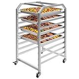 9-Tier Commercial Bun Pan Rack with Wheels Applicable to: Quarter Sheet Pan /Half Sheet Pan - Heavy Duty Speed Rack Rust Proof Bread Proofing & Storage for Bakeries, Commercial Kitchens 15"x16"x28"