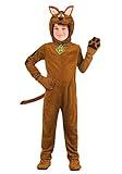 Fun Costumes - Deluxe Scooby Doo Costume for Kids, Scooby-Doo Hooded Jumpsuit for Dog Movie & TV Character (Small, Brown)