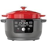Instant Pot Electric Round Dutch Oven,6-Quart 1500W,From the Makers of Instant Pot,5-in-1: Braise,Slow Cook,Sear/Sauté,Food Warmer,Cooking Pan,Enameled Cast Iron,Included Recipe Book,Red